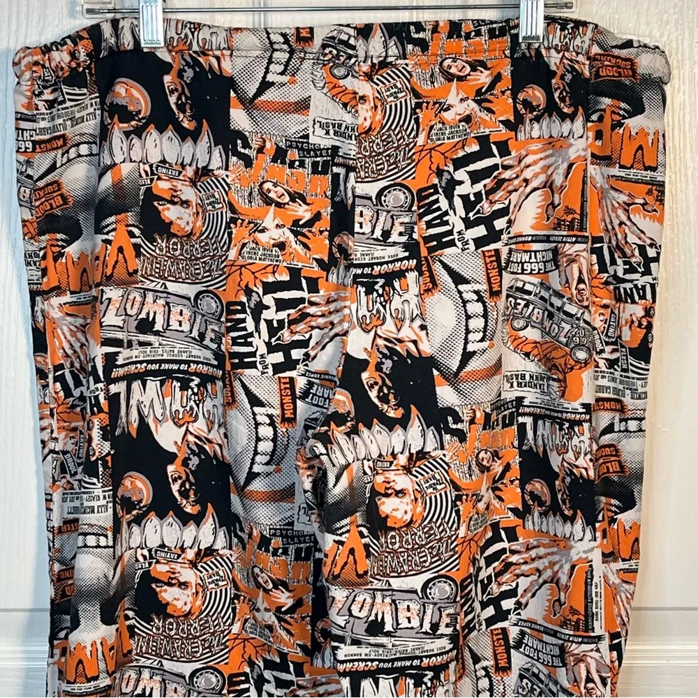 Horror Movie Drawstring Pajama Pants Mens Sz S 28 - 30 Vampires Zombies